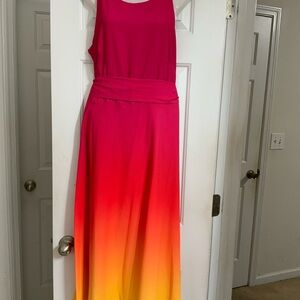 Ralph Lauren Pink Maxi Sundress Scoop Neck Sleeveless